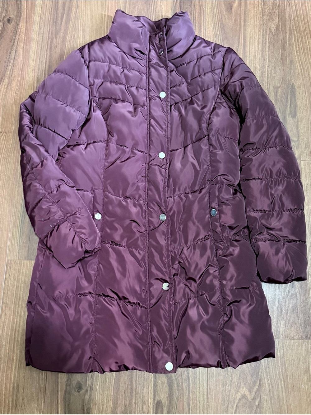 George Women's Quilted Puffer Coat Purple size Medium